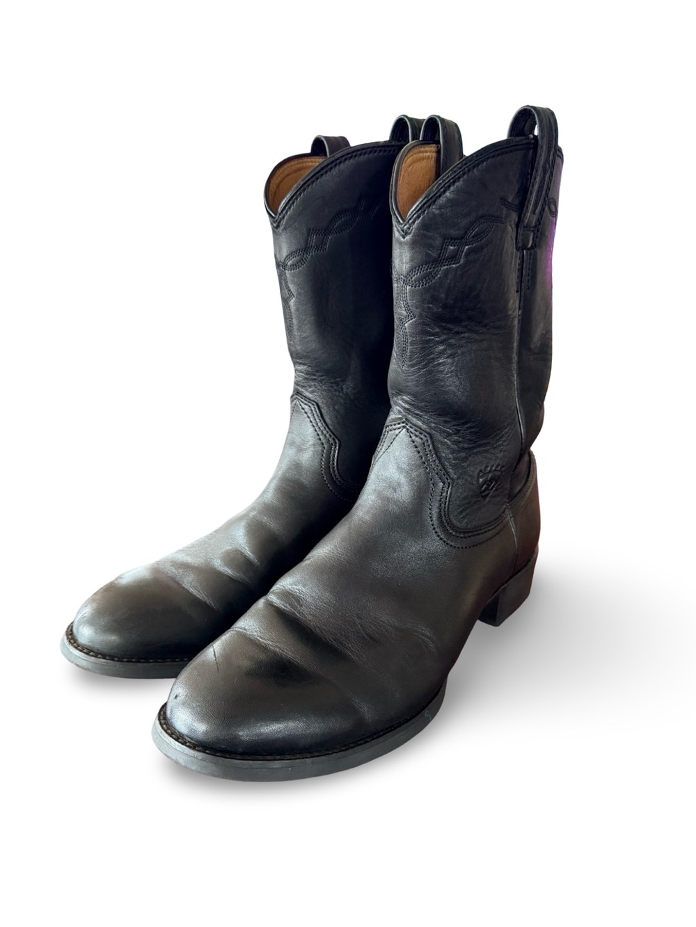 Ariat Heritage Roper black leather western cowboy boots Men’s size 10.5 D